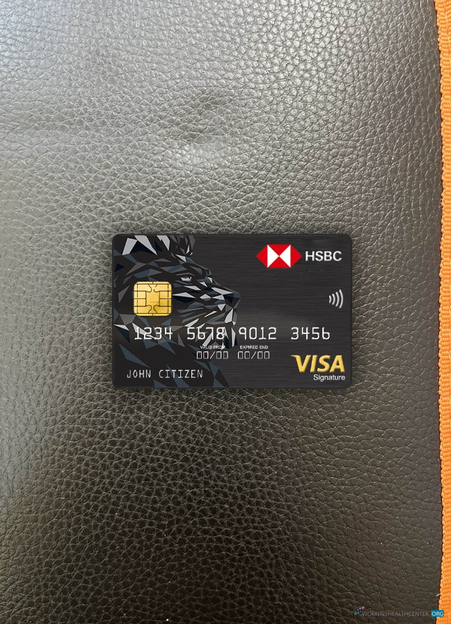 Download Israel HSBC Bank visa signature card photolook front Photoshop template